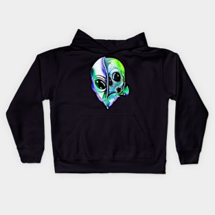 Creepy Space Alien Skull Kids Hoodie